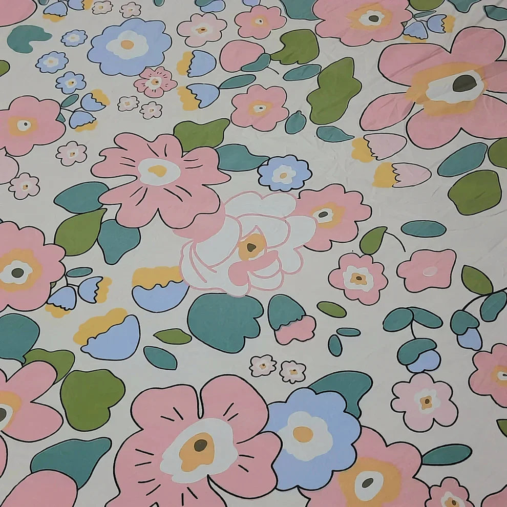 Premium glaze cotton Elastic Fitted King Size Bedsheet with 2 Pillow Covers