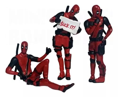 Deadpool Car Decor Set Car Dashboard Accessories for Marvel Fans (3Pc)