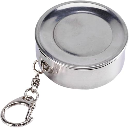 Stainless Steel Collapsible Folding Cup with Keychain
