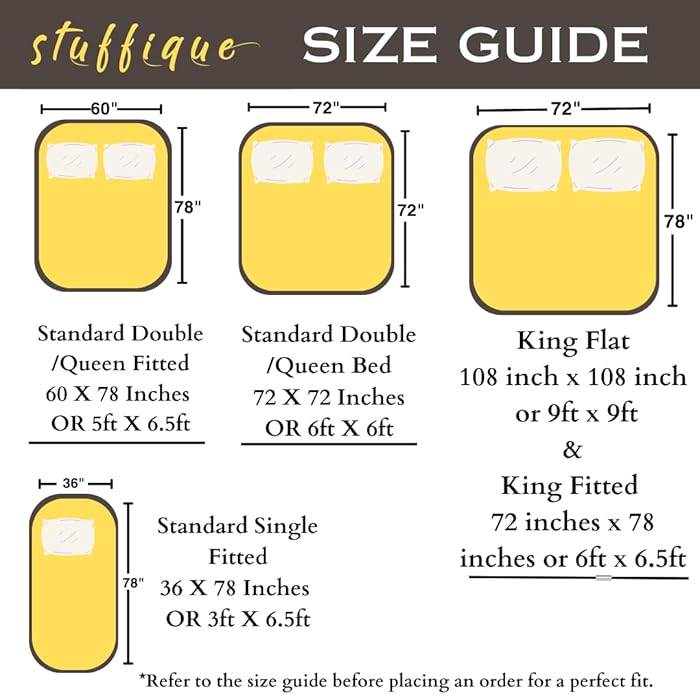 Brida Yellow Floral King Size Bedsheet with 2 Pillow Covers