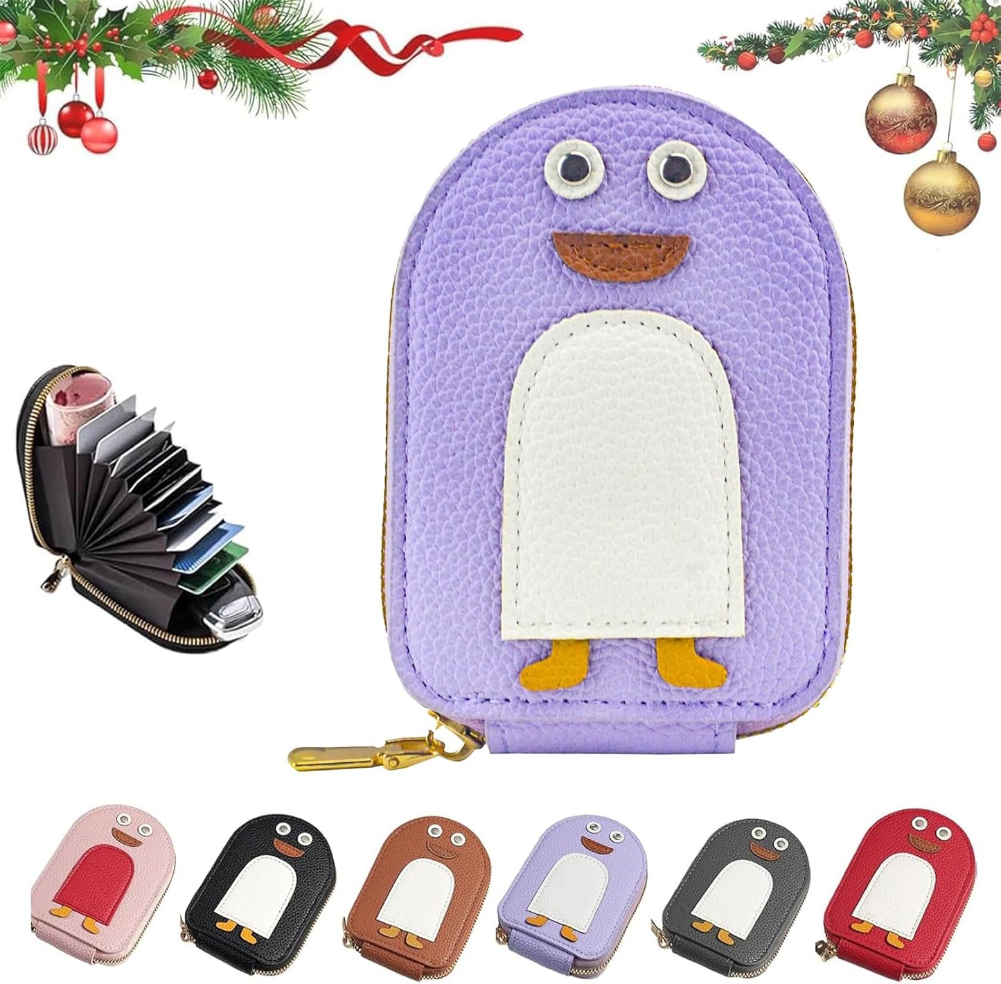 Penguin Leather Card Holder