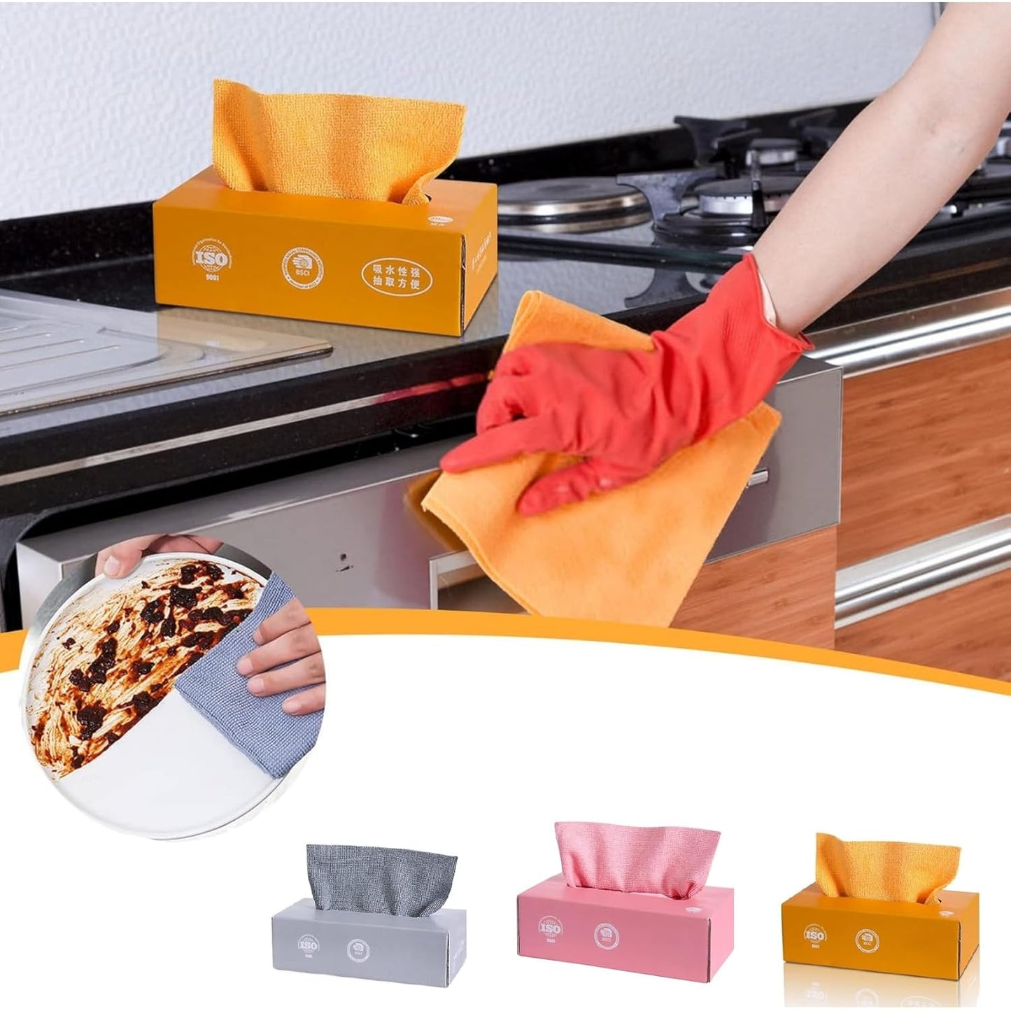 20 PCS Multipurpose Microfiber Towels – Thick, Durable & Scratch-Free Cleaning Wipes