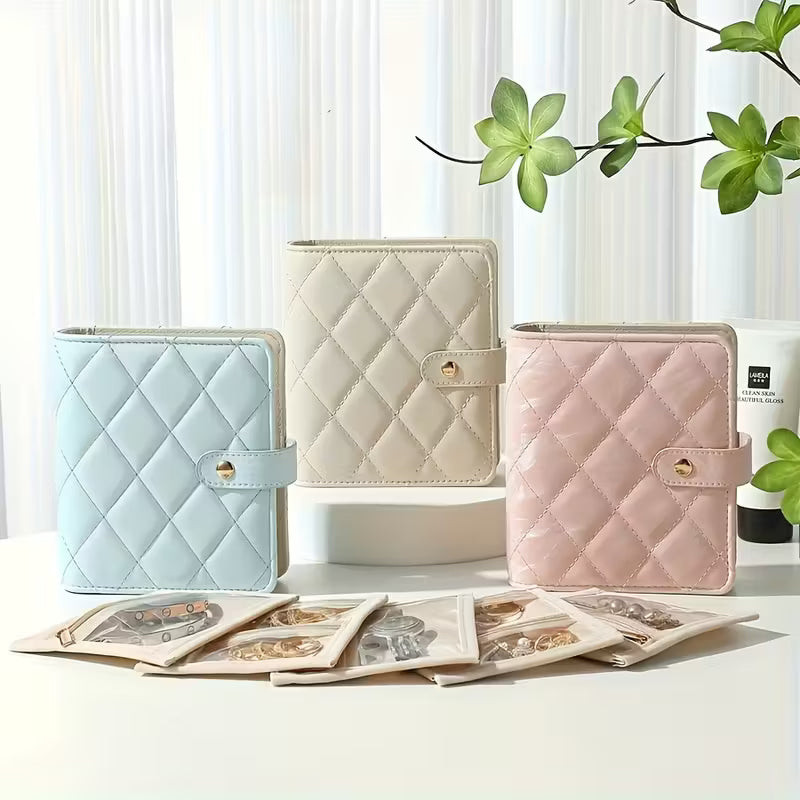 Premium Travel Jewelry Organizer Book (Assorted Colors)