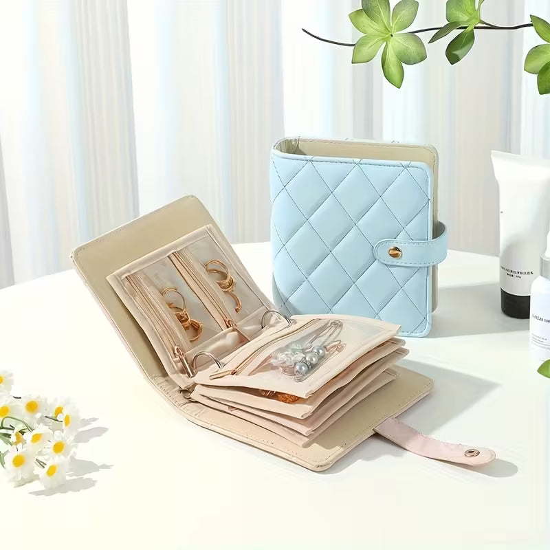 Premium Travel Jewelry Organizer Book (Assorted Colors)