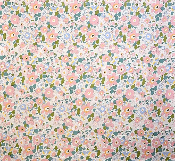 Glace Cotton King Size Bedsheet with 2 Pillow Covers - Floral, Pink