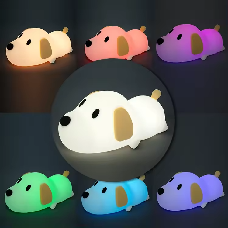 Silicone Puppy Touch Night Lamp