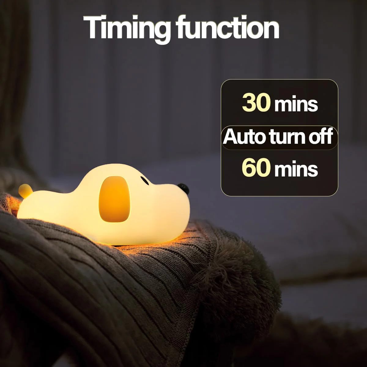 Silicone Puppy Touch Night Lamp