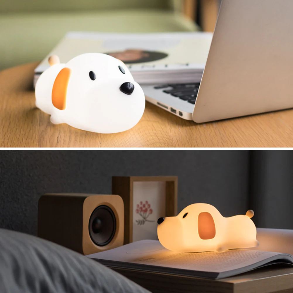 Silicone Puppy Touch Night Lamp