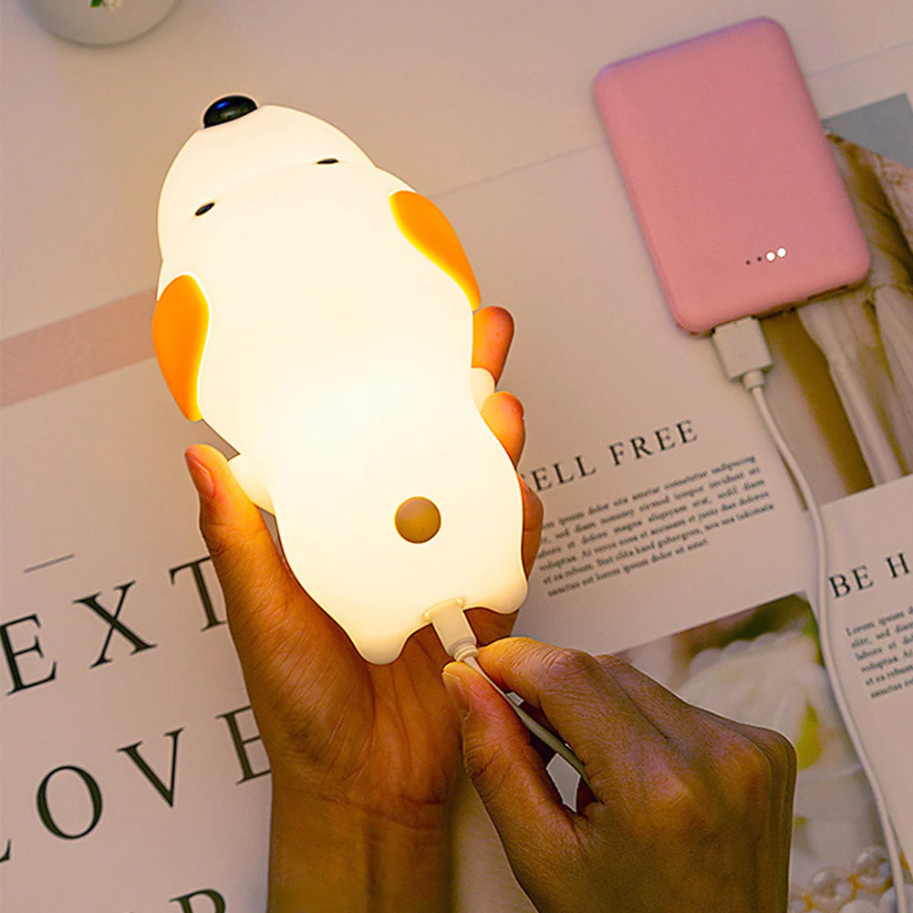 Silicone Puppy Touch Night Lamp