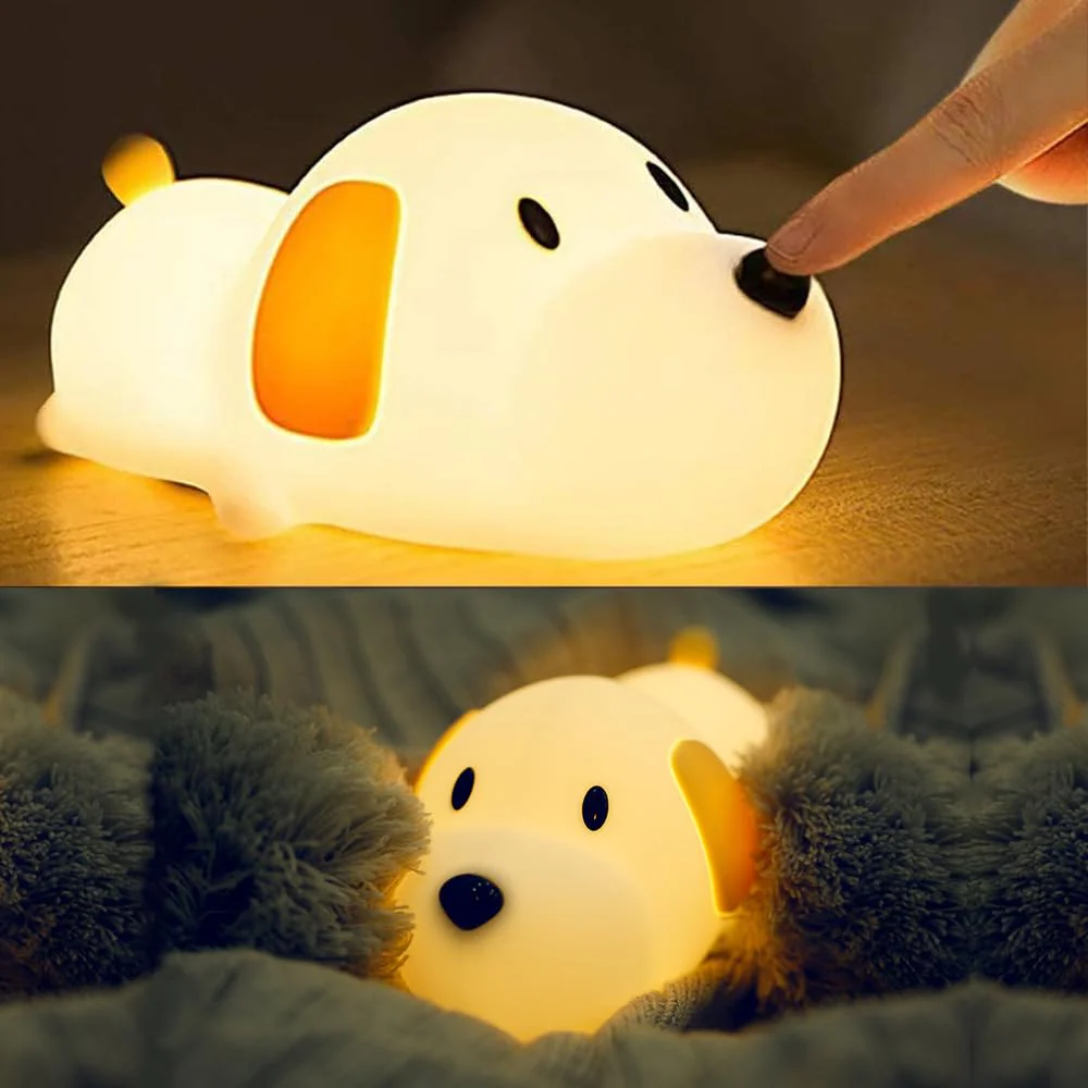 Silicone Puppy Touch Night Lamp