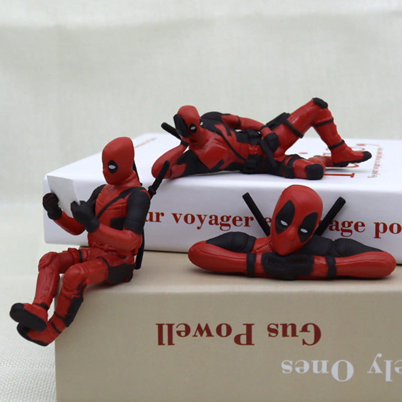 Deadpool Car Decor Set Car Dashboard Accessories for Marvel Fans (3Pc)