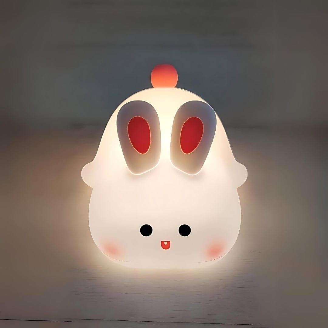Cute Big Face Rabbit Silicon 3D Touch Lamp