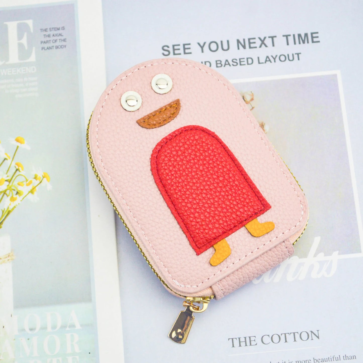 Penguin Leather Card Holder