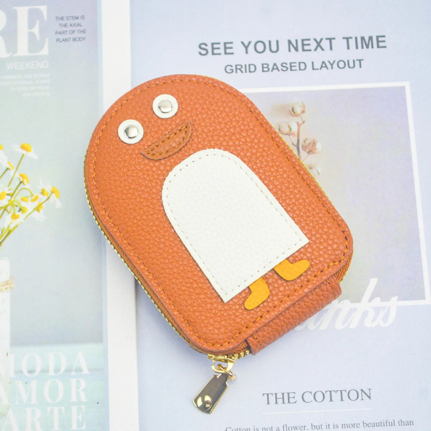 Penguin Leather Card Holder
