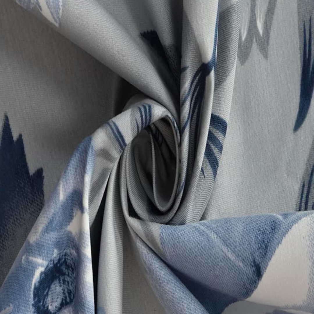 3D Floral Printed Elastic Fitted Bedsheet for Double Bedsheet with 2 Pillows Covers (Gray)