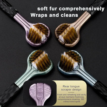 360° Triple-Sided Toothbrush for Maximum Clean