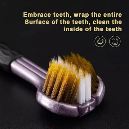 360° Triple-Sided Toothbrush for Maximum Clean