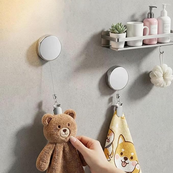 Retractable Kitchen Towel Holder Clip