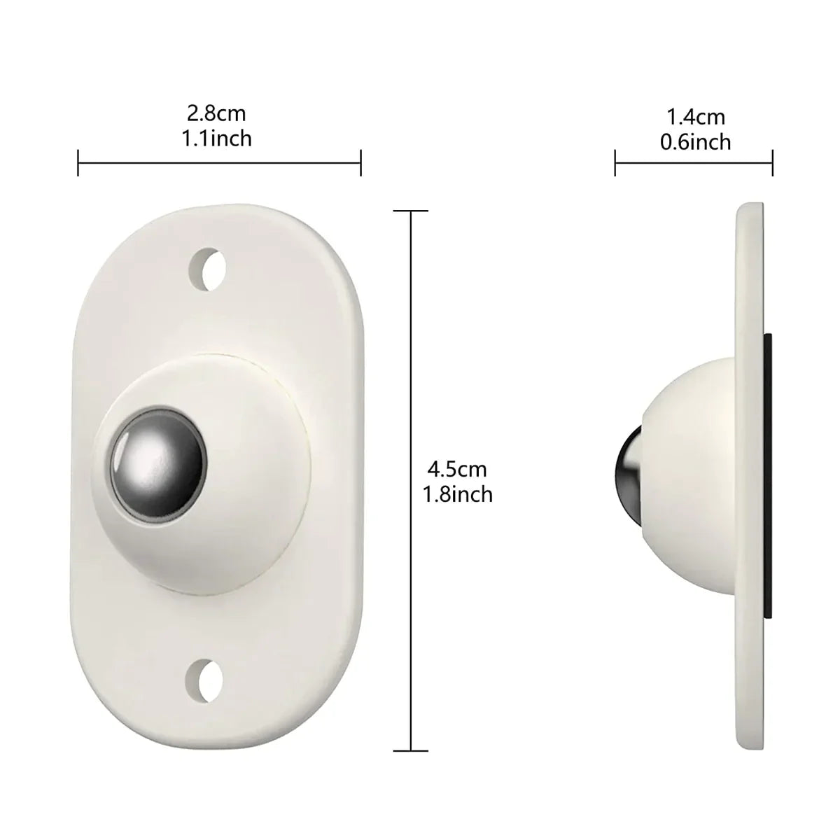 Self-Adhesive Rotating Mini Wheels for Storage Boxes & Bins