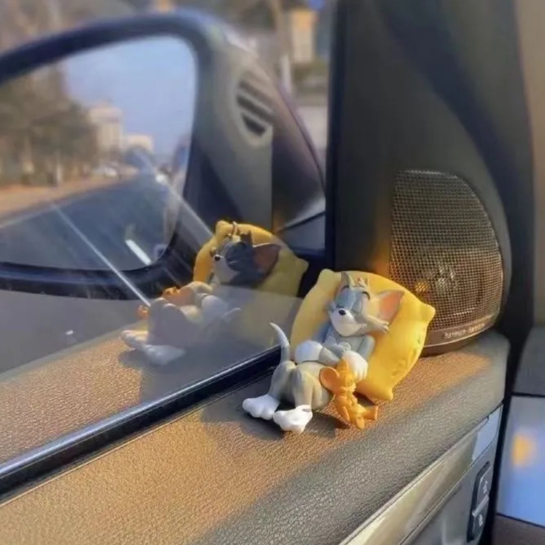 Sleeping Tom & Jerry Cute Car Interior Accessory