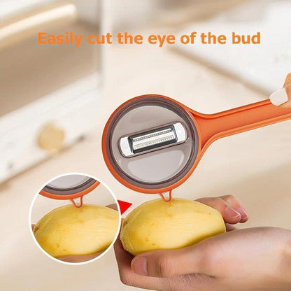 Fruit & Vegetable Peeler with Peel Storage Container