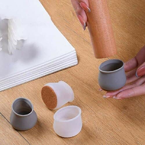 Silicone Furniture Leg Caps with Felt Pads