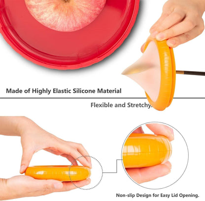 Stretchable Silicone Fruit & Vegetable Storage Containers (2 Pc)
