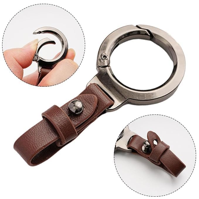 Premium Metal Keyring with Leather Strap