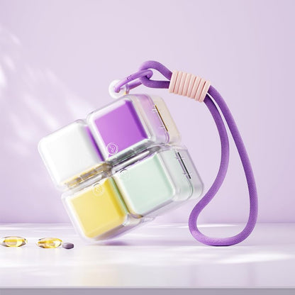 Weekly Magnetic Foldable Pill Organizer Cube