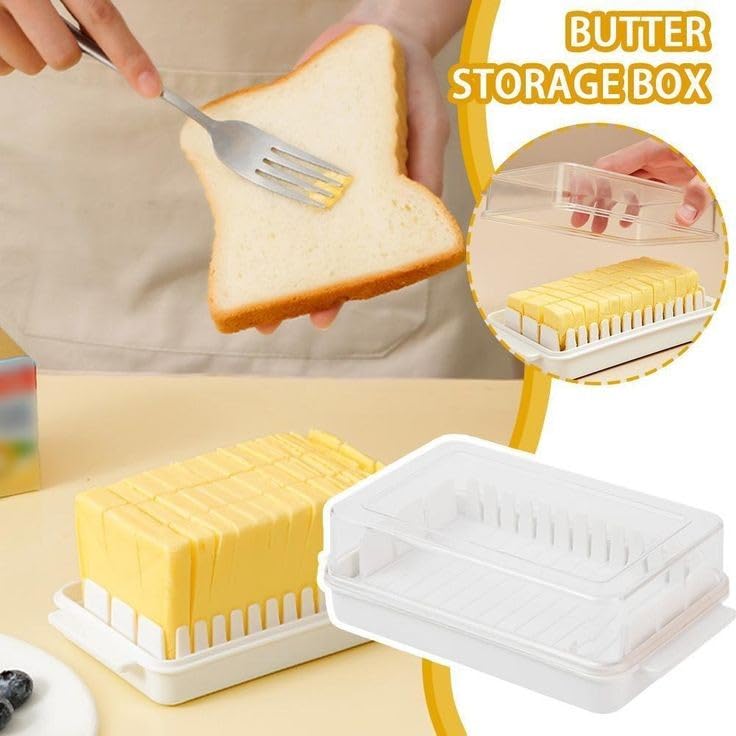 Multipurpose Butter Storage & Slicer Box with Built-in Cutter