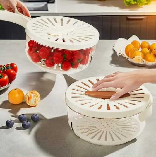 BowlBuddy™ - Ultimate Draining Bowl with Foldable Handle