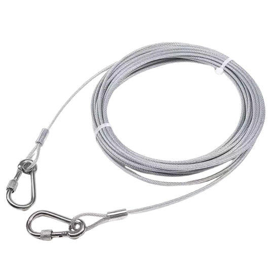 Stainless Steel PVC Coated Clothesline Rope with Locking Hooks