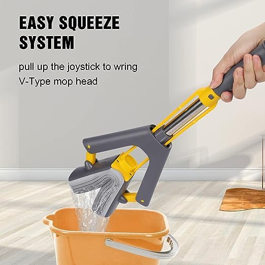 2-in-1 Self-Wringing Sponge Mop – Ideal for Floors, Glass & Kitchen