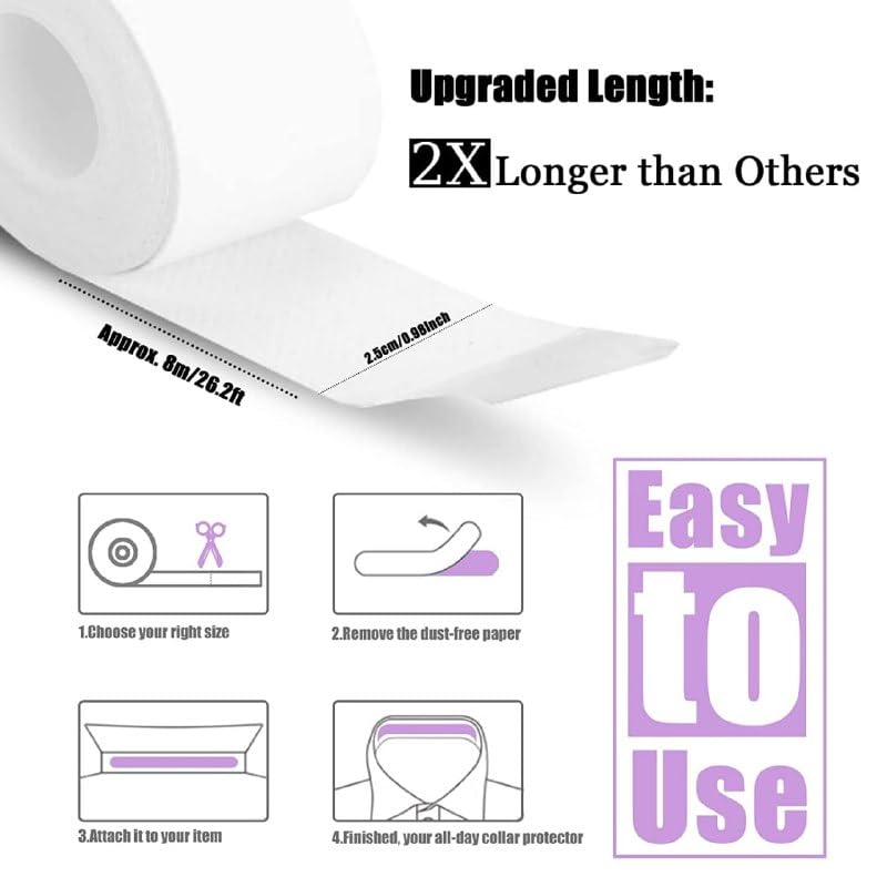 Self-Adhesive Collar Protector Sweat Absorbent Tape