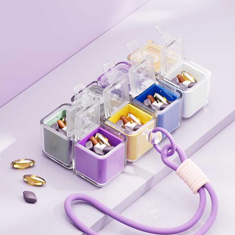 Weekly Magnetic Foldable Pill Organizer Cube