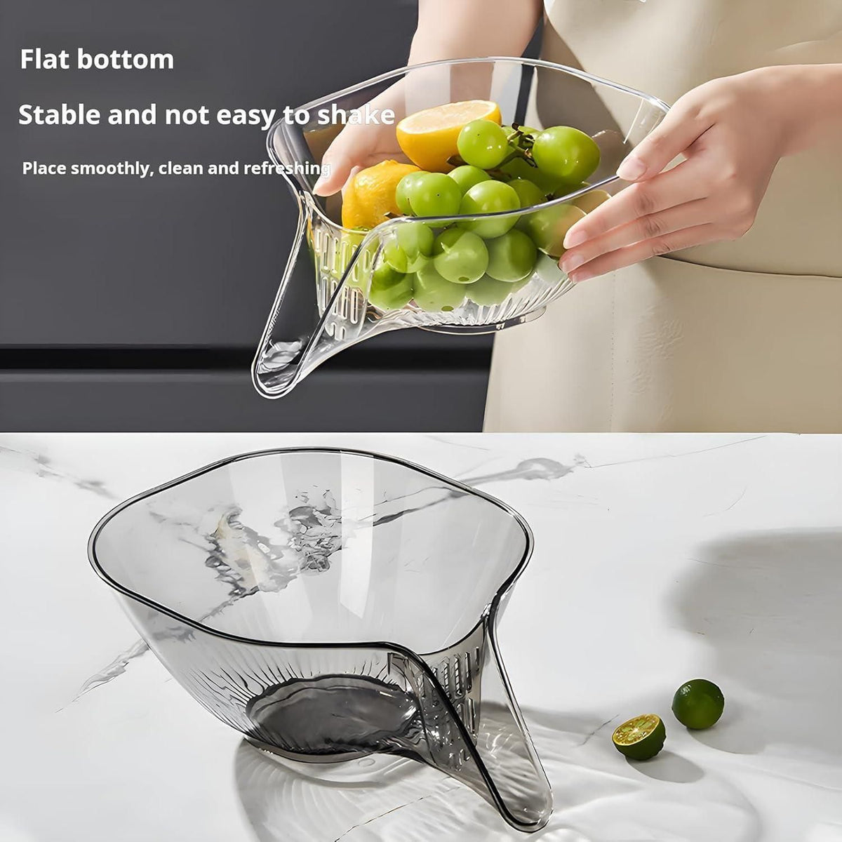 (Buy 1 Get 1 Free) Multi-Purpose Transparent Strainer Bowl