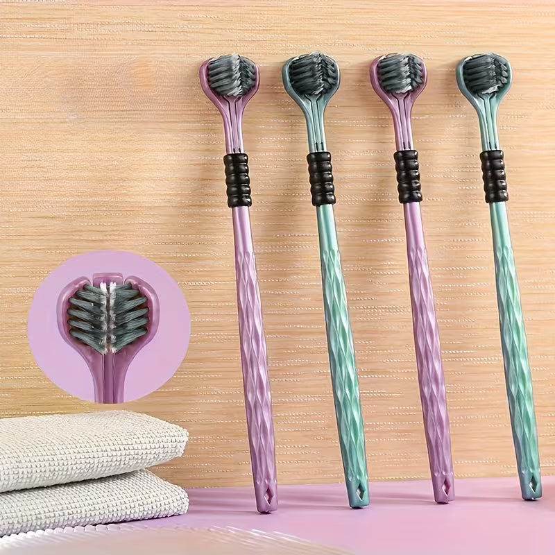 360° Triple-Sided Toothbrush for Maximum Clean