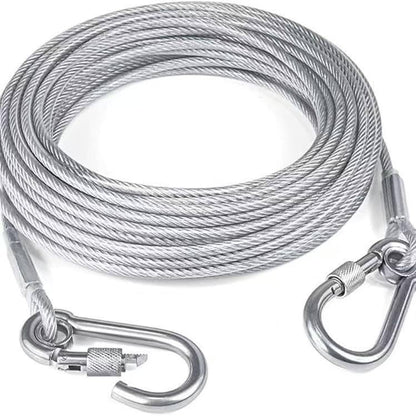 Stainless Steel PVC Coated Clothesline Rope with Locking Hooks