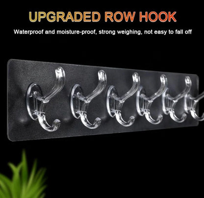 Self-Adhesive 6-Hook Wall Hanger Strip