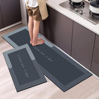 Quick Absorbent Kitchen Floor Mat Set