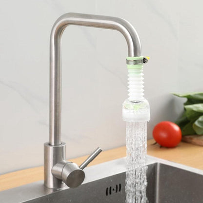 Flexible Faucet Extender with Splash-Reducing Aerator