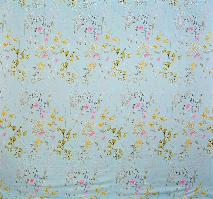 Blue & Pink King Size Bedsheets with 2 King Size Pillow Covers