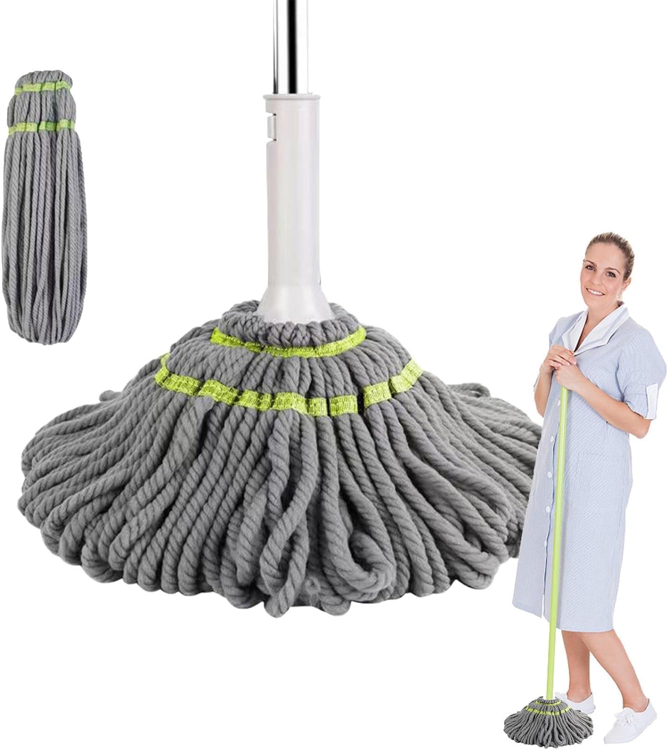 Self-Squeeze Twist Mop – No Drips, Quick Drying, Multicolor Fiber