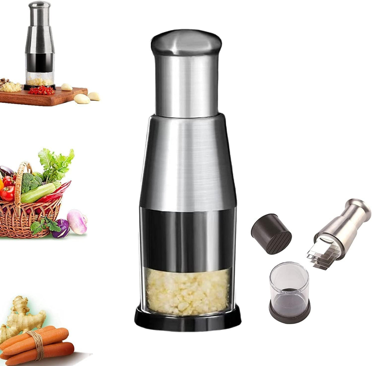 Hand Press Chopper – Stainless Steel Blade