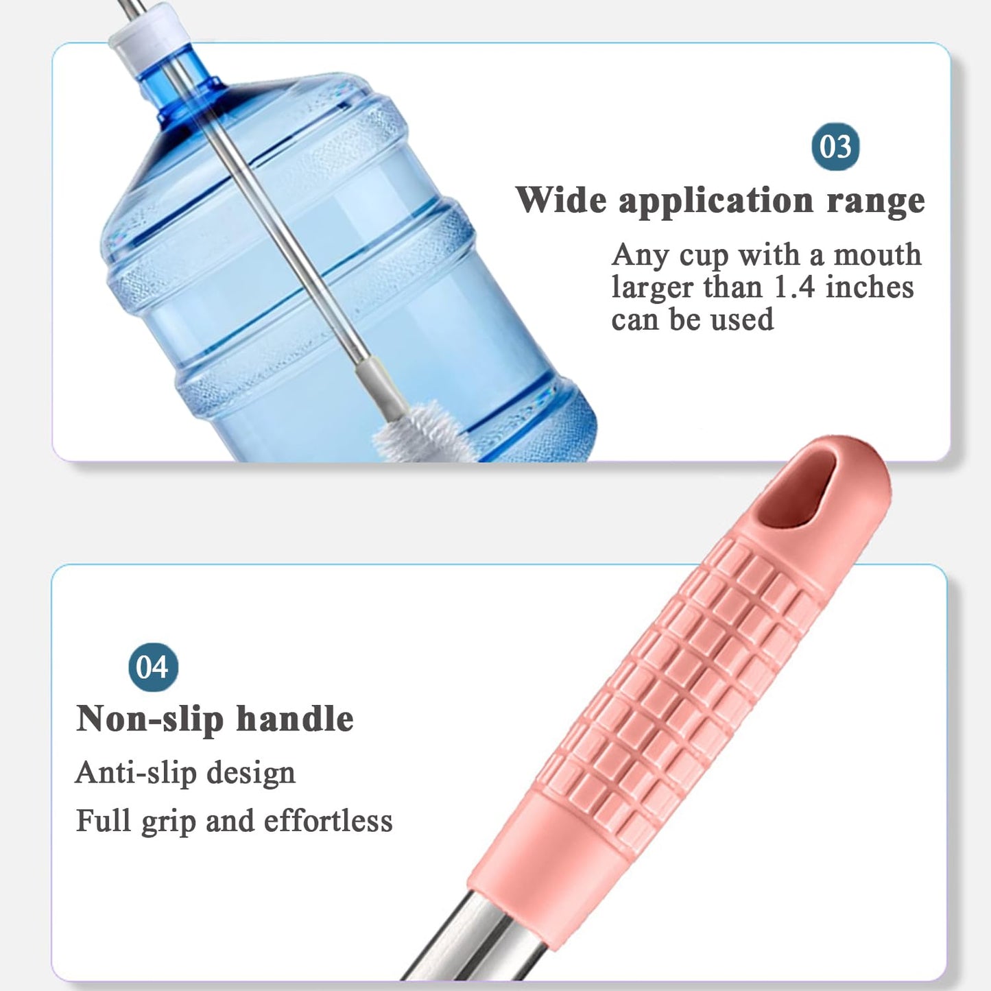 Stainless Steel Water Bottle Cleaning Brush
