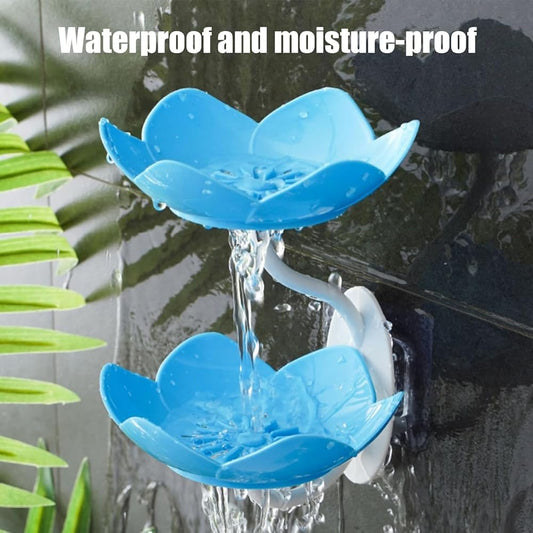 Wall Mounted Flower Shape Soap Holder with Drain