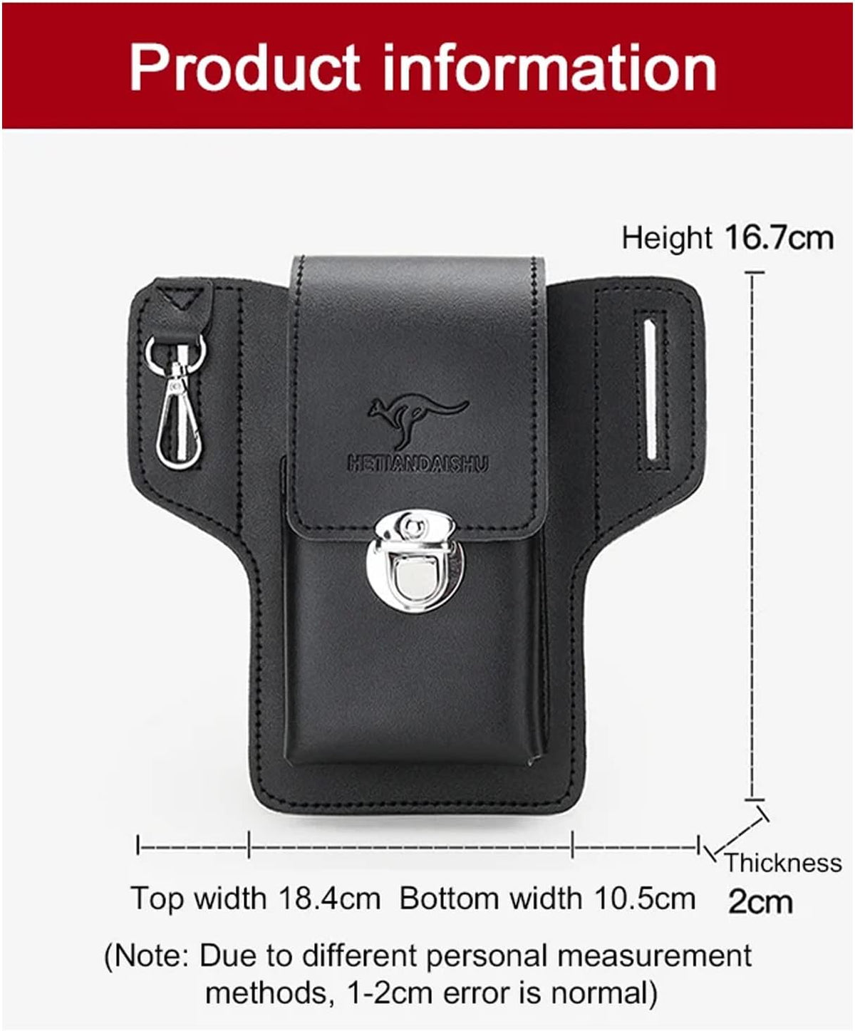 Multi-Purpose Belt Pouch for Phone, Cards & Cash