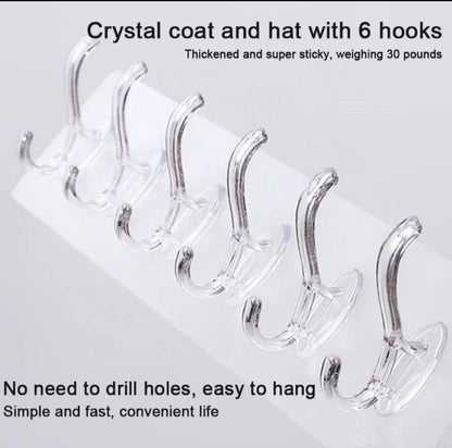 Self-Adhesive 6-Hook Wall Hanger Strip