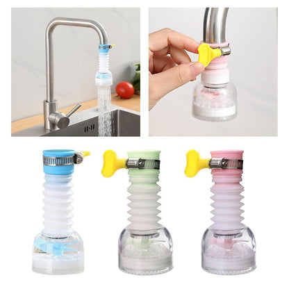 Flexible Faucet Extender with Splash-Reducing Aerator