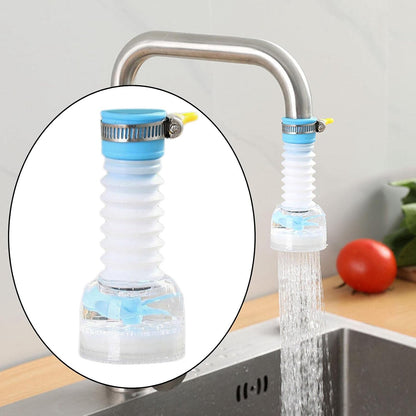 Flexible Faucet Extender with Splash-Reducing Aerator